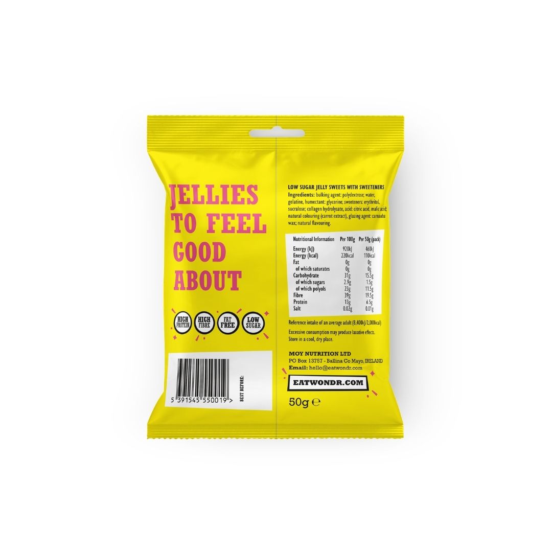 WONDR Fizzy Cherry Jellies 50g