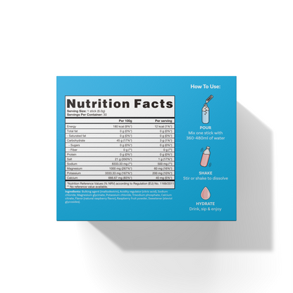 THIRST Blue Rasberry Hydration Sticks (30 x 6g)
